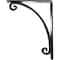 Ekena Millwork Legacy Wrought Iron Bracket, (Triple center brace), Antiqued Warm Silver 2"W x 7 1/2"D x 10"H BKTM02X07X10TLEAWS - alternate 8